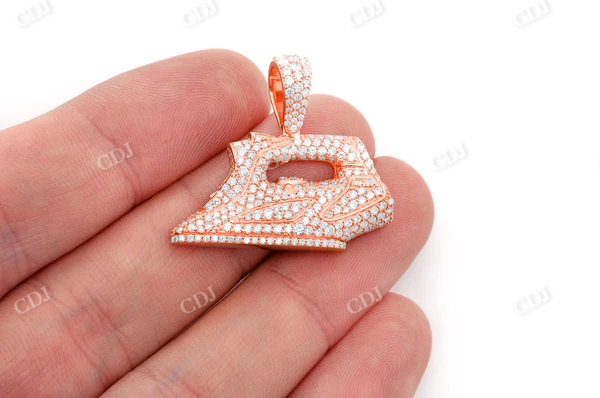 2.00CTW Cluster Round Diamond Iron Pendant  customdiamjewel   