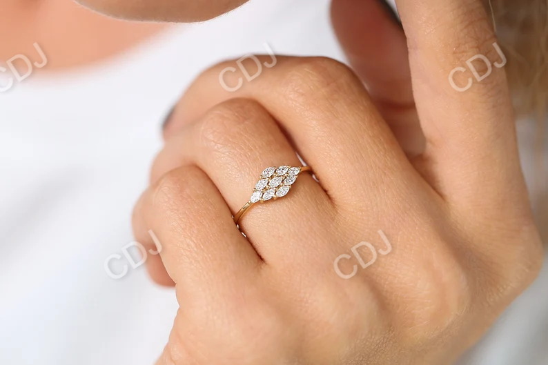 0.35CTW Marquise Diamond Cluster Wedding Ring  customdiamjewel   