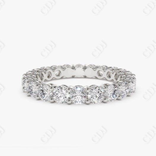 2.25CTW Lab Grown Diamond Full Eternity Band For Women  customdiamjewel 10KT White Gold VVS-EF