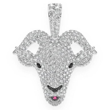 2.50CTW Goat Head Diamond Pendant  customdiamjewel   