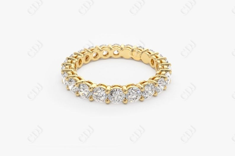 2.25CTW Lab Grown Diamond Full Eternity Band For Women  customdiamjewel 10KT Yellow Gold VVS-EF