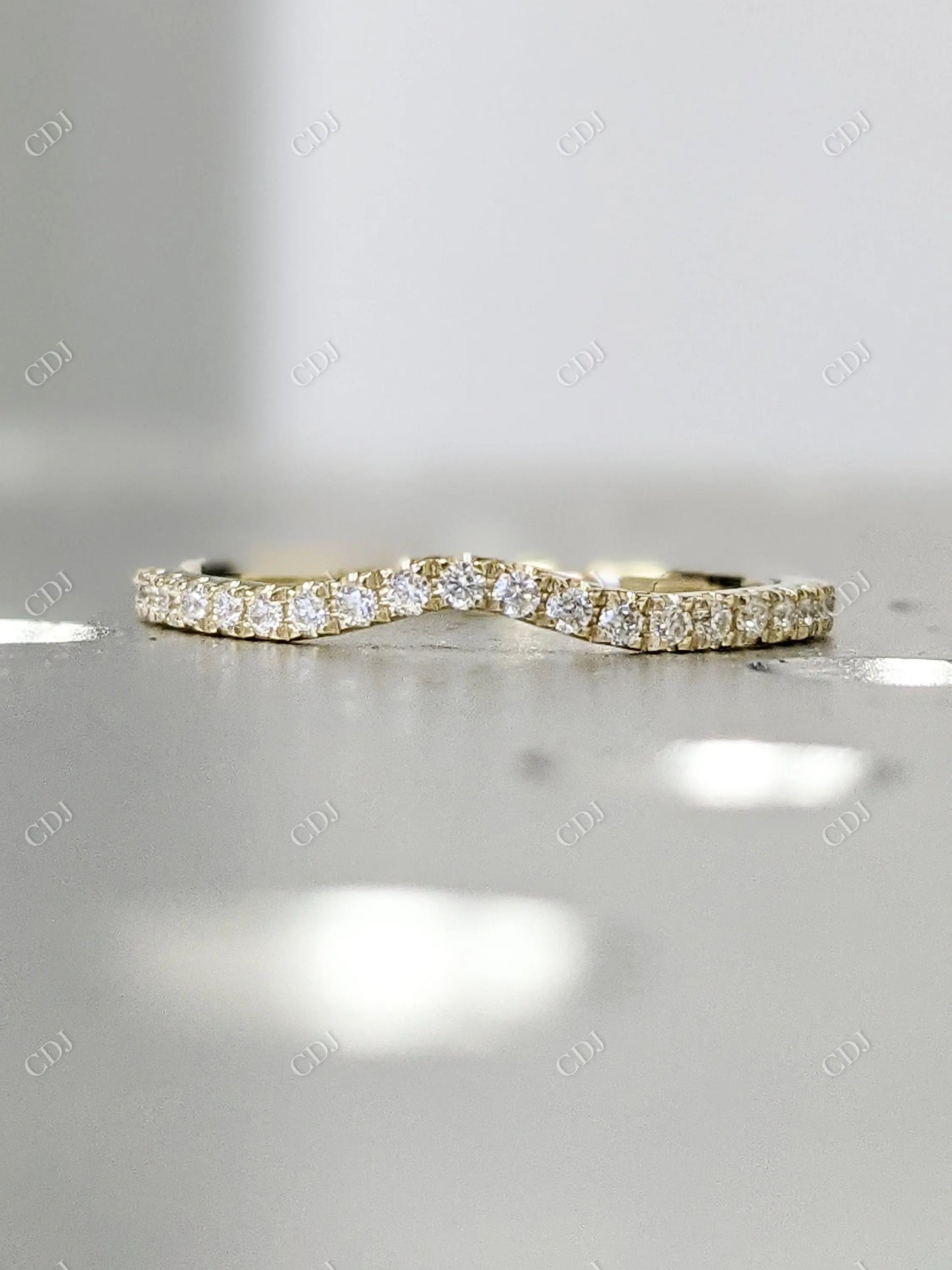 Curved 0.18CT Diamond Eternity Wedding Band  customdiamjewel   