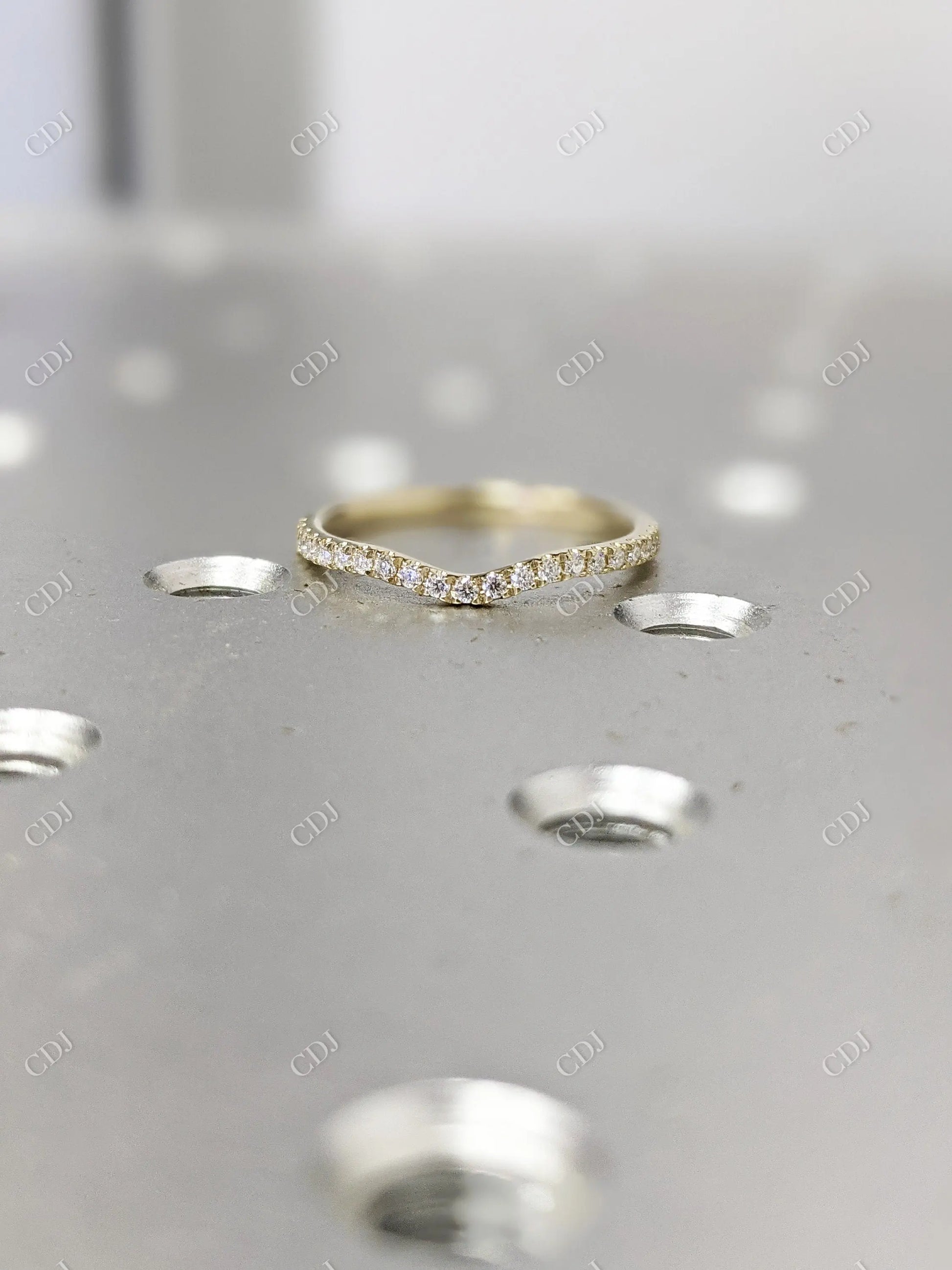 Curved 0.18CT Diamond Eternity Wedding Band  customdiamjewel   