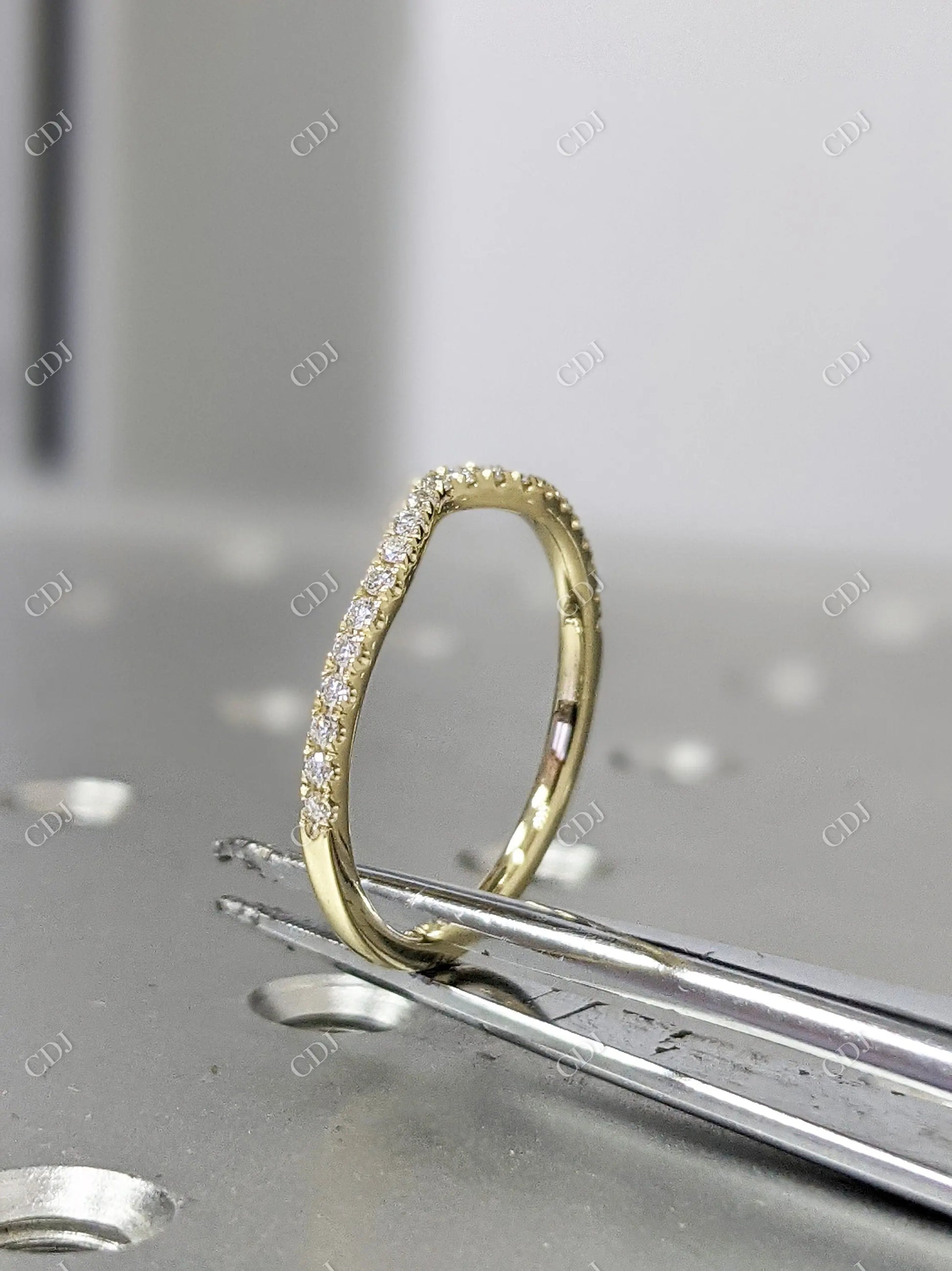 Curved 0.18CT Diamond Eternity Wedding Band  customdiamjewel   