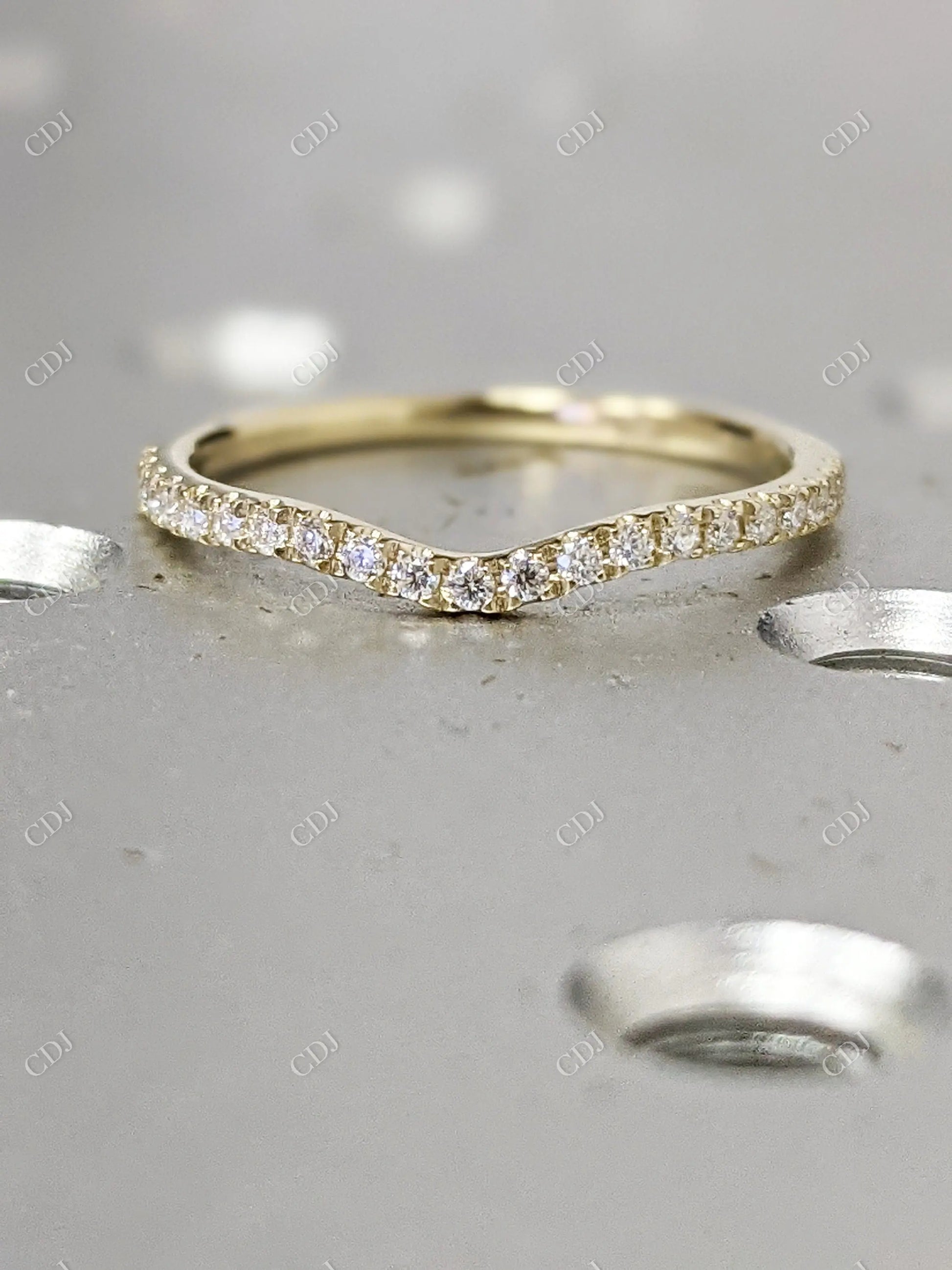 Curved 0.18CT Diamond Eternity Wedding Band  customdiamjewel   