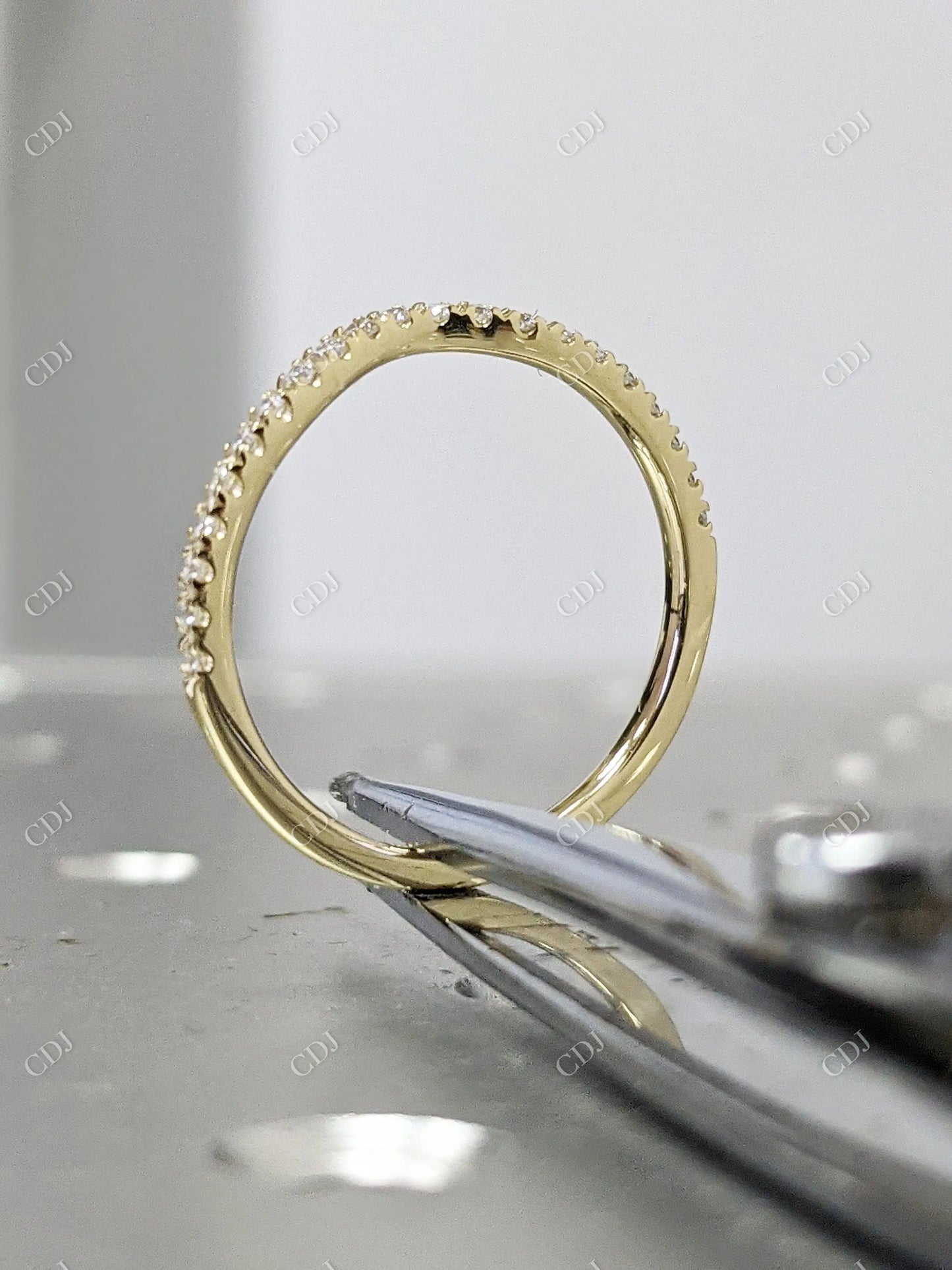 Curved 0.18CT Diamond Eternity Wedding Band  customdiamjewel   