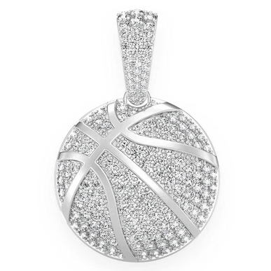 2.00CTW Round Diamond Basketball Pendant  customdiamjewel   