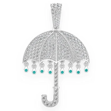 2.67CTW Drip Umbrella Diamond Pendant  customdiamjewel   