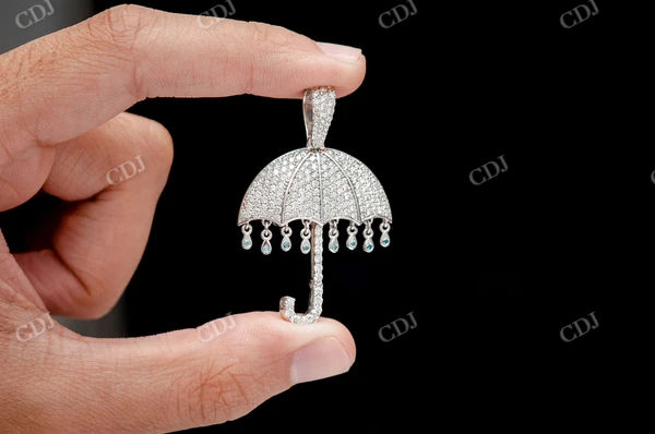 2.67CTW Drip Umbrella Diamond Pendant  customdiamjewel   