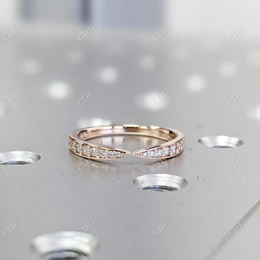 0.21CT Lab Grown Diamond Unique Bow Tie Shape Wedding Band  customdiamjewel 10KT Rose Gold VVS-EF