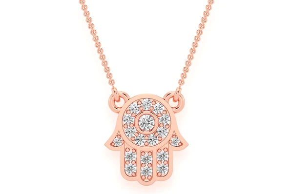 0.15CTW Mini Diamond Hamsa Pendant  customdiamjewel   