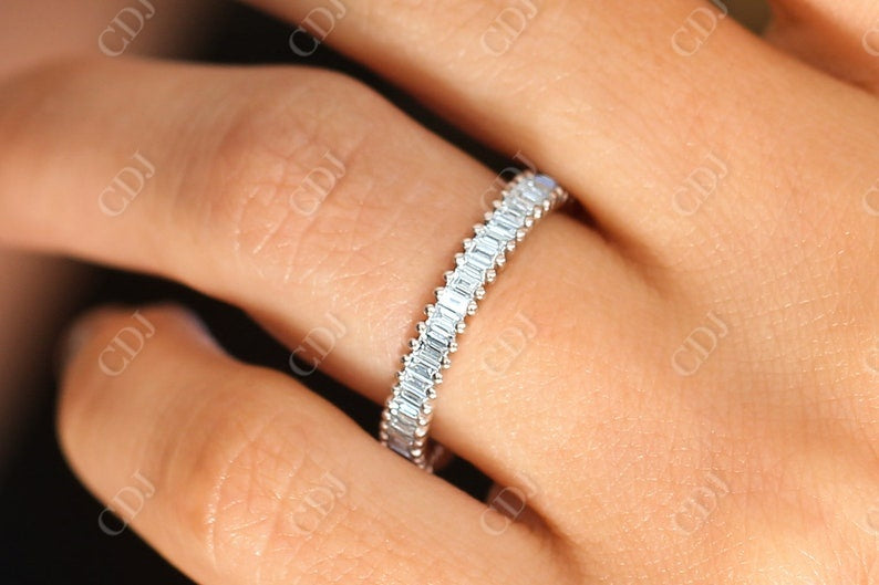 1.35CTW Lab Grown Baguette Diamond Full Eternity Wedding Band  customdiamjewel   