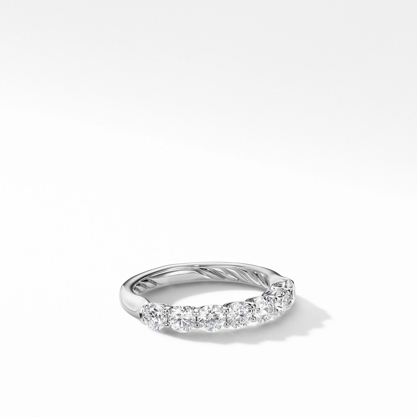 Half Eternity Seven Stone Lab Grown Diamond Wedding Band  customdiamjewel 10KT White Gold VVS-EF