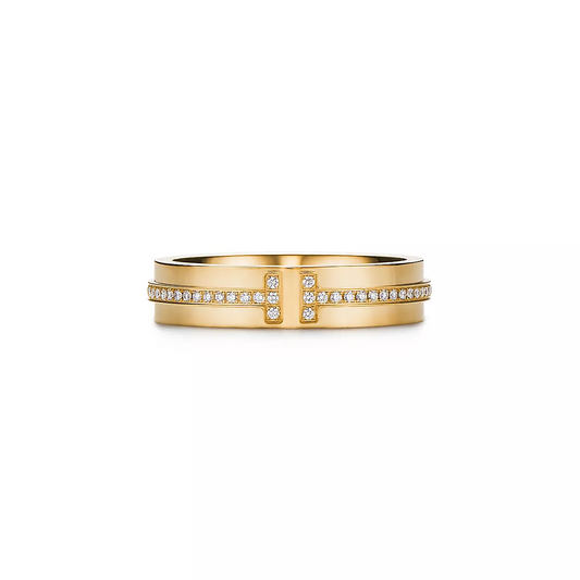 0.13 CTW Round Cut Natural Diamond Stackable Ring  customdiamjewel 10KT Yellow Gold VVS-EF