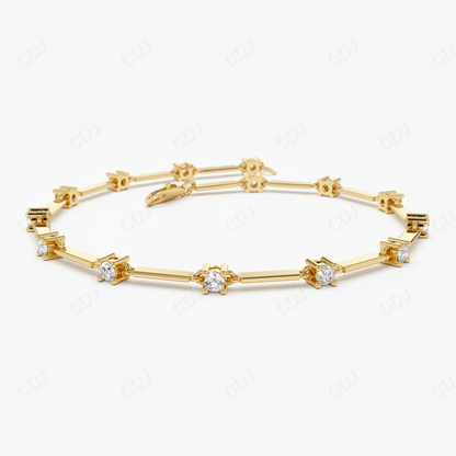 14k Solid Gold Genuine Natural Diamond Infinity Bracelet  customdiamjewel 10 KT Solid Gold Yellow Gold VVS-EF