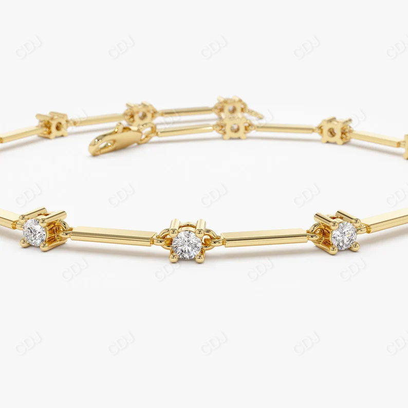 14k Solid Gold Lab Grown Diamond Infinity Bracelet  customdiamjewel   