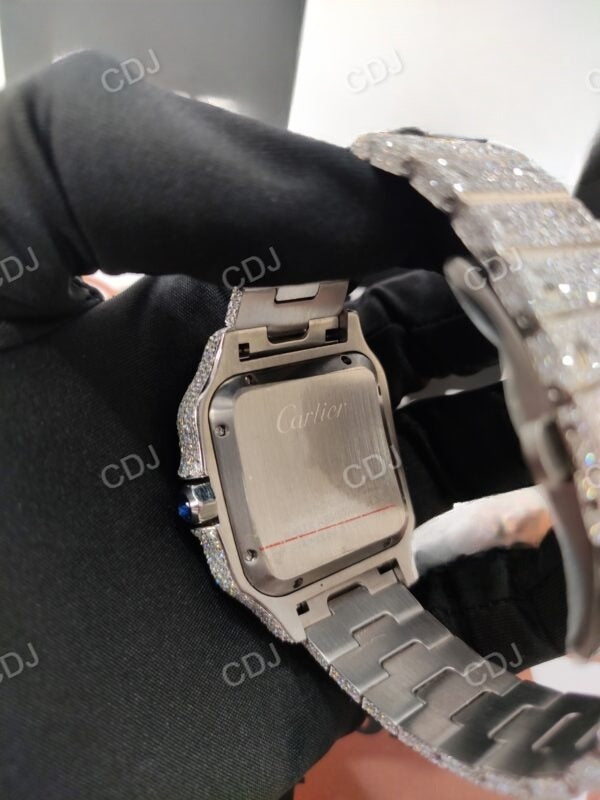 Stainless Steel Cartier Diamond Hip Hop Watch  customdiamjewel   