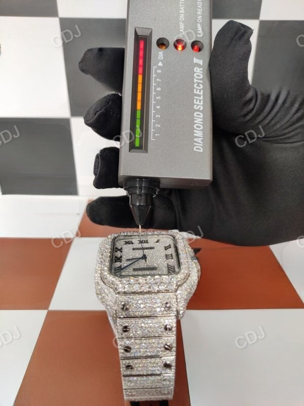 Stainless Steel Cartier Diamond Hip Hop Watch  customdiamjewel   