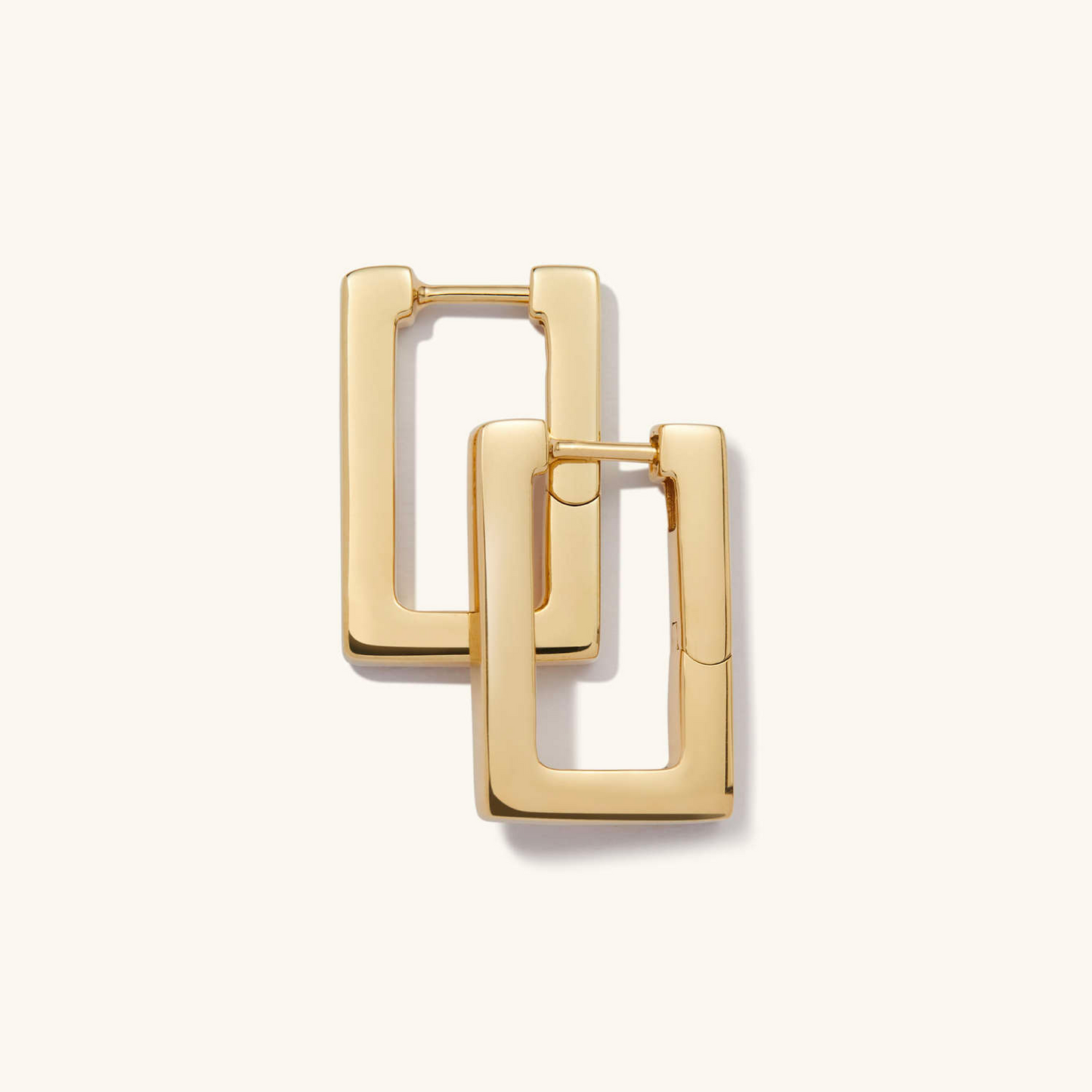 Rectangle Shape 14k Gold Block Large Unique Earrings  customdiamjewel   