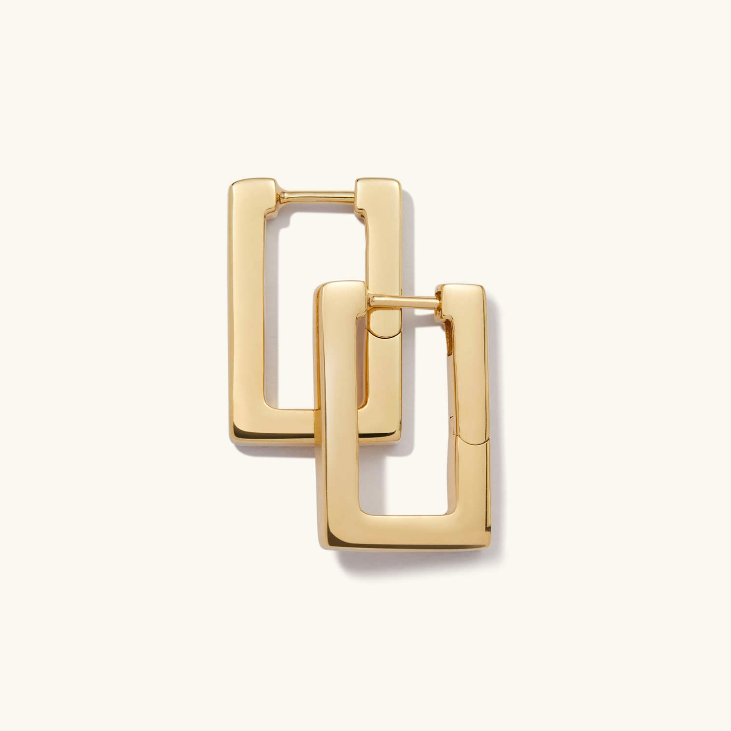 Rectangle Shape 14k Gold Block Large Unique Earrings  customdiamjewel   