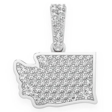 0.35CTW Washington State Pendant  customdiamjewel   