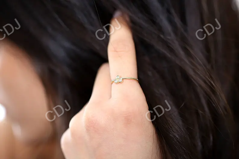 0.10CTW Round Cut Lab Grown Diamond Three Stone Ring  customdiamjewel   