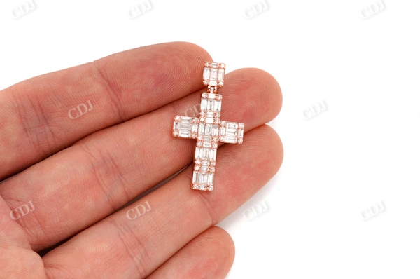 1.80CTW Baguette Cross Hip Hop Pendant  customdiamjewel   