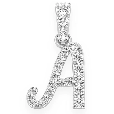 0.20CTW Cursive Letter A Pendant  customdiamjewel   