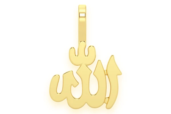 Allah Solid Gold Pendant  customdiamjewel   