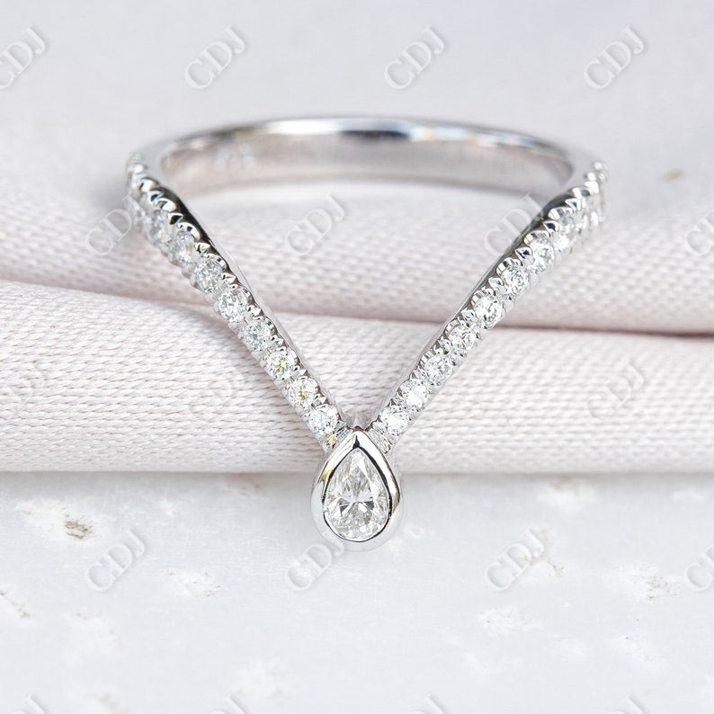 0.30 CTW Deep Curve Pave Moissanite Wedding Band  customdiamjewel   