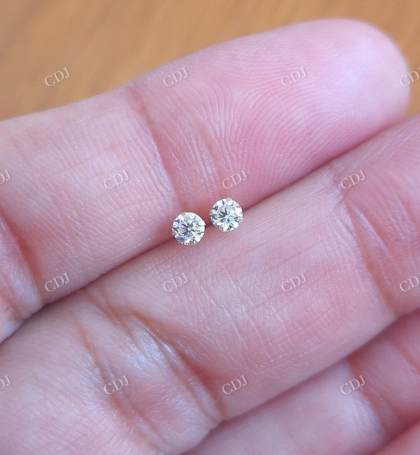 Moissanite Brilliant Diamond Stud Earrings  customdiamjewel   