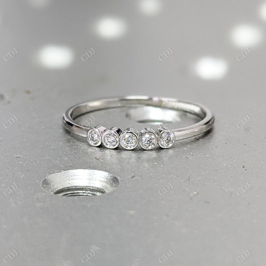 0.03CTW Bezel Set Diamond Wedding Band  customdiamjewel   