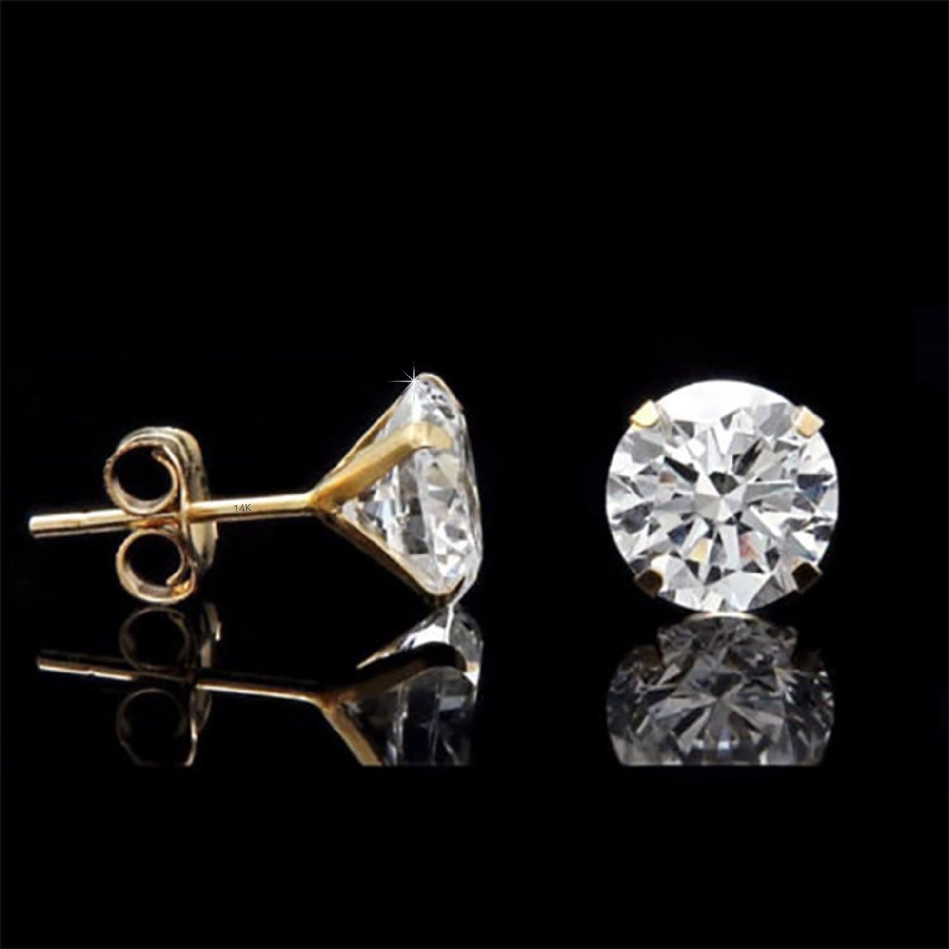 Moissanite Brilliant Diamond Stud Earrings  customdiamjewel   