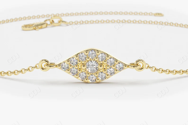 0.15 Ctw Evil Eye Lab Grown Diamond Bracelet  customdiamjewel   