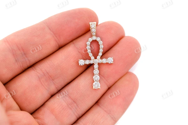 1.50CTW Graduated Ankh Diamond Pendant  customdiamjewel   