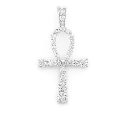 1.50CTW Graduated Ankh Diamond Pendant  customdiamjewel   