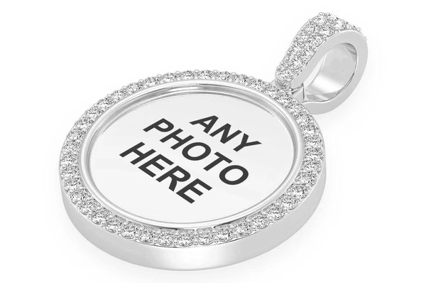 0.50CTW Small Round Picture Memory Pendant  customdiamjewel   