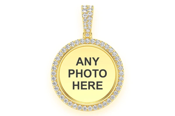 0.50CTW Small Round Picture Memory Pendant  customdiamjewel   