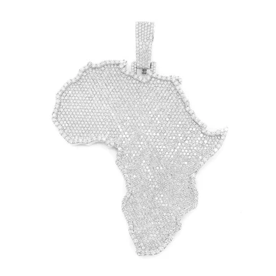 56.00CTW Africa Continent Large Pendant  customdiamjewel   