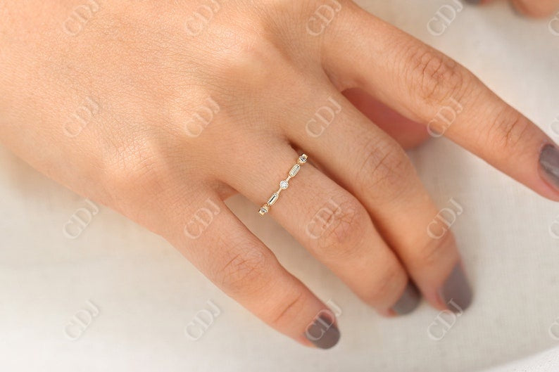 0.07CTW Lab Grown Stackable Diamond Wedding Band  customdiamjewel   