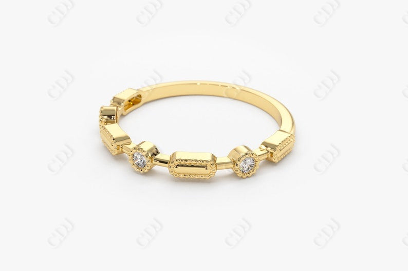 0.07CTW Lab Grown Stackable Diamond Wedding Band  customdiamjewel   