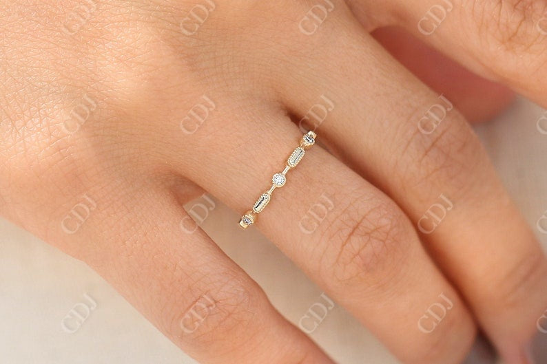 0.07CTW Lab Grown Stackable Diamond Wedding Band  customdiamjewel   