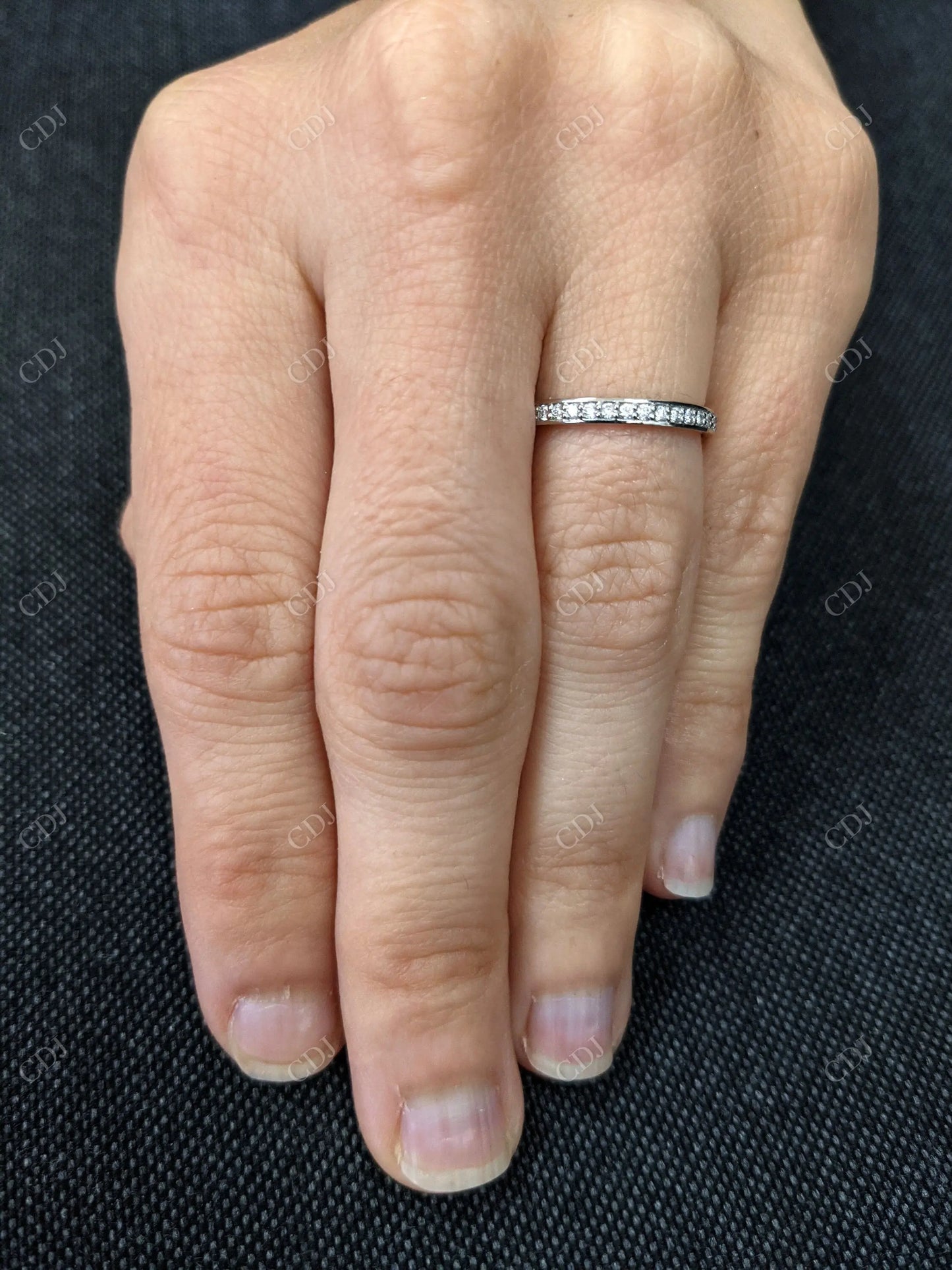 0.14CT Platinum Eternity Vintage Band  customdiamjewel   