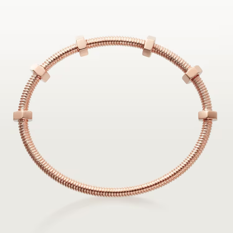 Bohemian Nut Bangle Bracelet  customdiamjewel 10 KT Solid Gold Rose Gold 