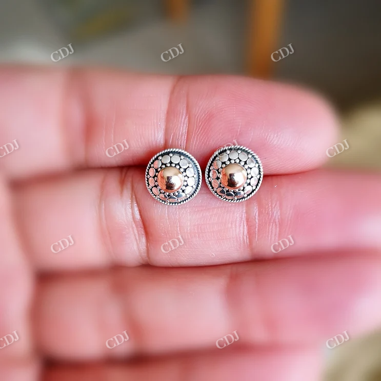 Moissanite Designer Stud Earrings  customdiamjewel   