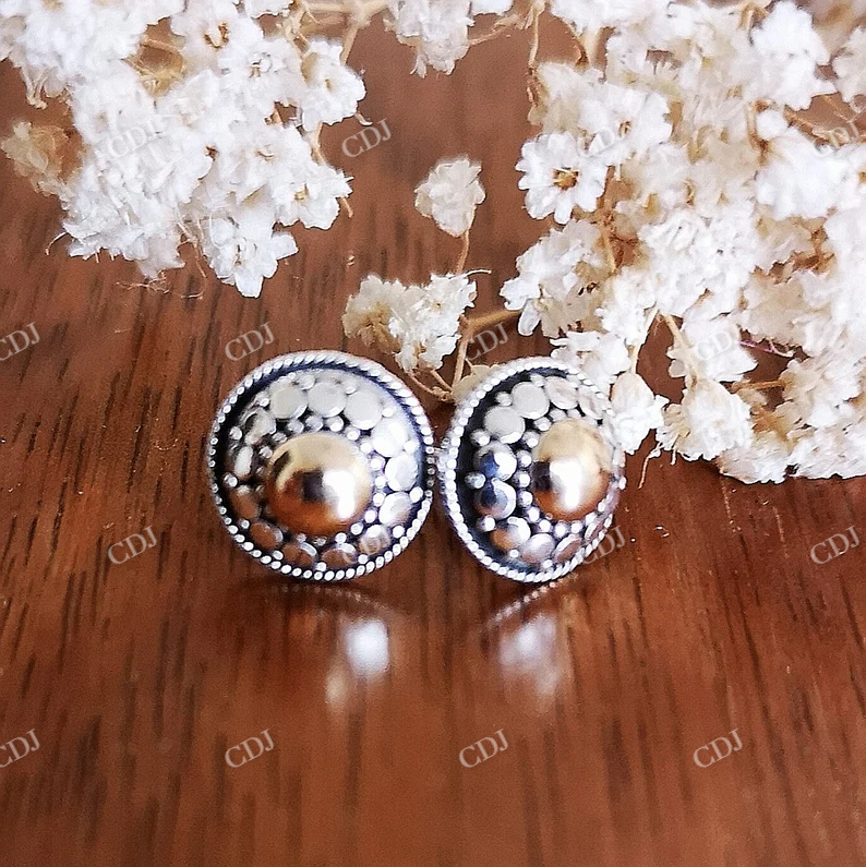 Moissanite Designer Stud Earrings  customdiamjewel   