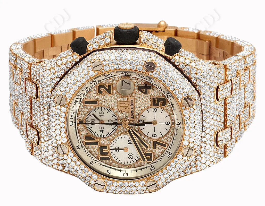 Fully Ice Out Luxury Diamond Watch (36.0 CTW)  customdiamjewel   