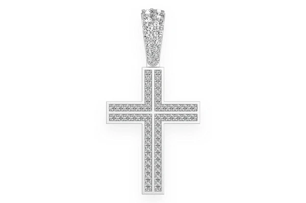 0.75 Ct Cross Diamond Pendant, 14K Gold Diamond Cross Pendant  customdiamjewel   