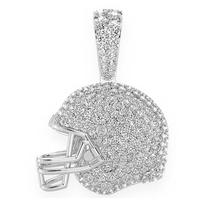 Gold Small Football Helmet Charm  customdiamjewel   