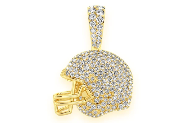 Gold Small Football Helmet Charm  customdiamjewel   